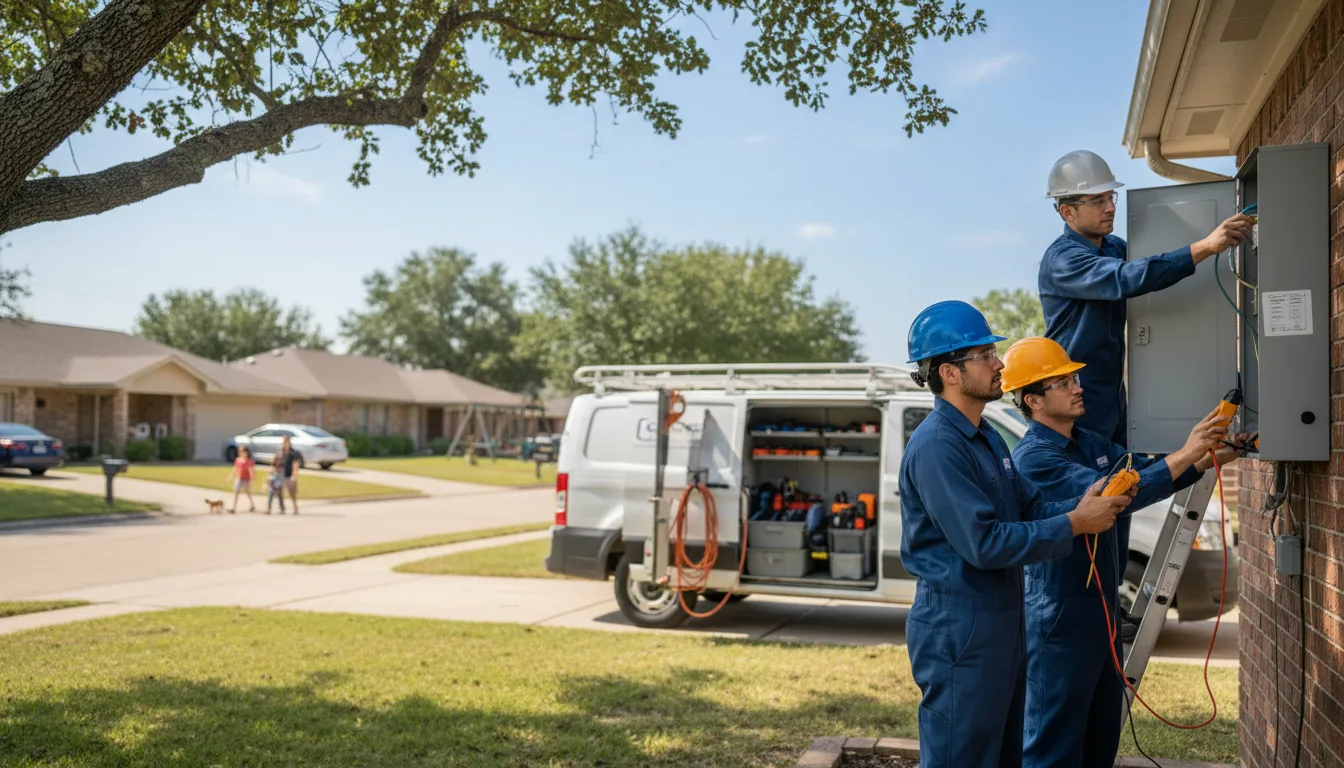 Certified electrician providing emergency electrical services in Linden, IA